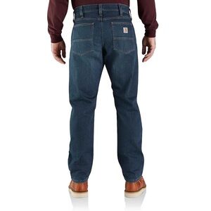 NWOT Carhartt Rugged Flex Fleece Lined Relaxed Fit Straight Leg Jeans 33 x 34